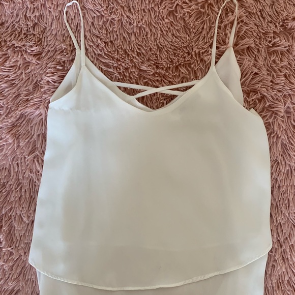 ⚡️White Chiffon Tank Top⚡️ - Picture 2 of 3